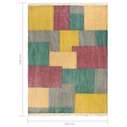 Tapis Tissé À La Main Coton Imprimé Multicolore