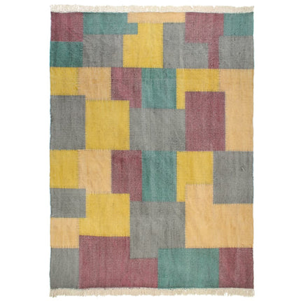 Tapis Tissé À La Main Coton Imprimé Multicolore