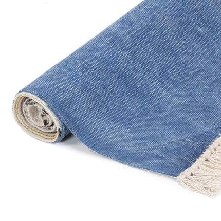 Tapis Tissé À La Main Coton Imprimé Multicolore