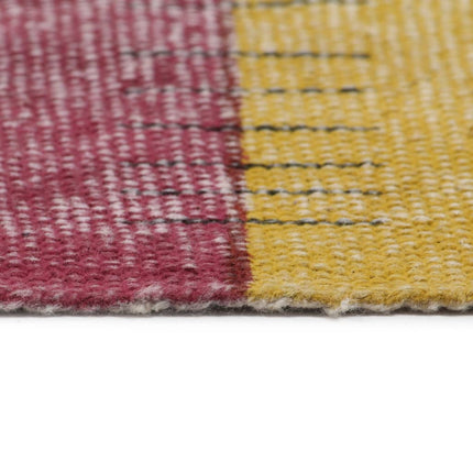 Tapis Tissé À La Main Coton Imprimé Multicolore