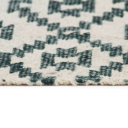 Tapis Tissé À La Main Coton Imprimé Multicolore