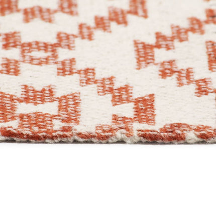 Tapis Tissé À La Main Coton Imprimé Multicolore