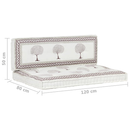 Ensemble De Coussins De Palette De Jardin Lot De 2 Imprimé