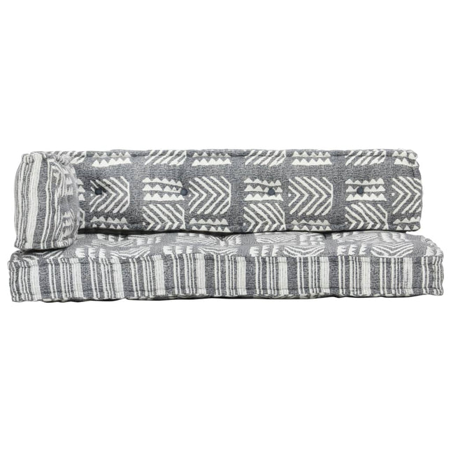 Coussin De Canapé Palette Gris Tissu Patchwork