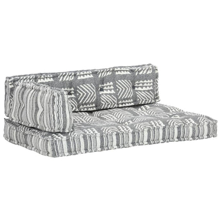 Coussin De Canapé Palette Gris Tissu Patchwork
