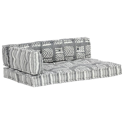 Coussin De Canapé Palette Gris Tissu Patchwork