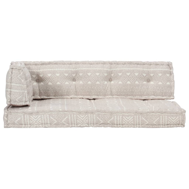 Coussin De Canapé Palette Marron Clair Tissu Patchwork
