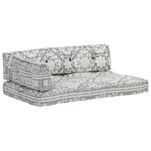 Coussin De Canapé Palette Gris Clair Tissu Patchwork