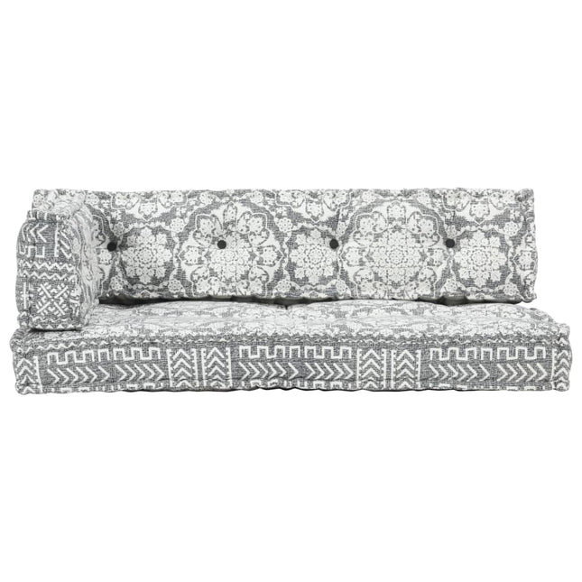 Coussin De Canapé Palette Gris Clair Tissu Patchwork