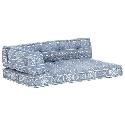 Coussin De Canapé Palette Indigo Tissu Patchwork