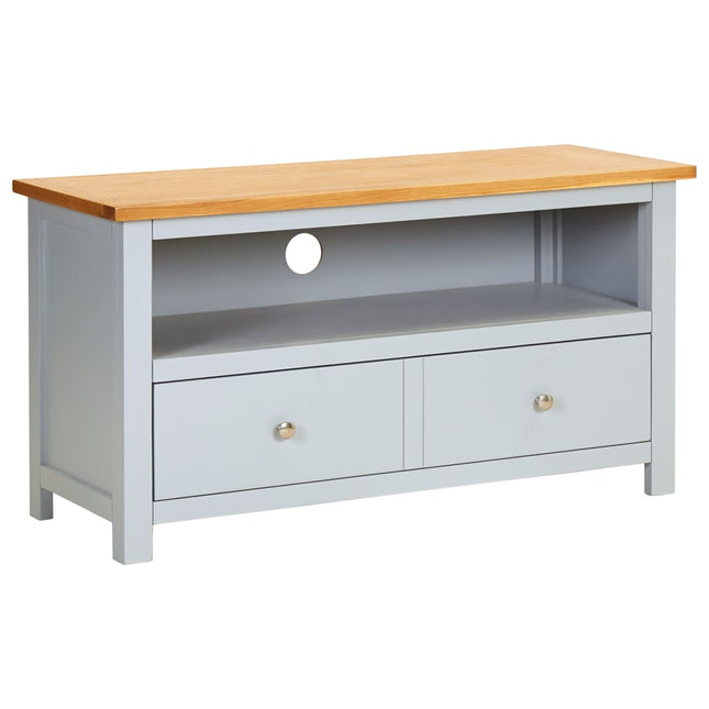 Meuble Tv 90X35X48 Cm Bois De Chêne Massif