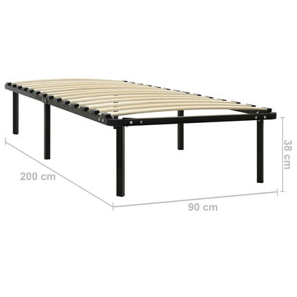 Cadre De Lit Sans Matelas Noir Métal