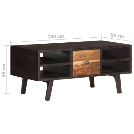 Table Basse 100X50X45 Cm Bois De Récupération Massif