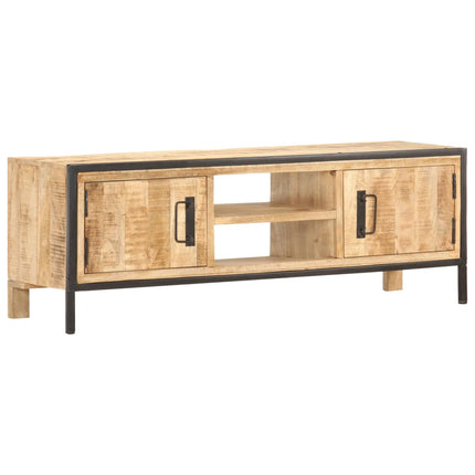 Meuble Tv 120X30X40 Cm Bois De Manguier Brut