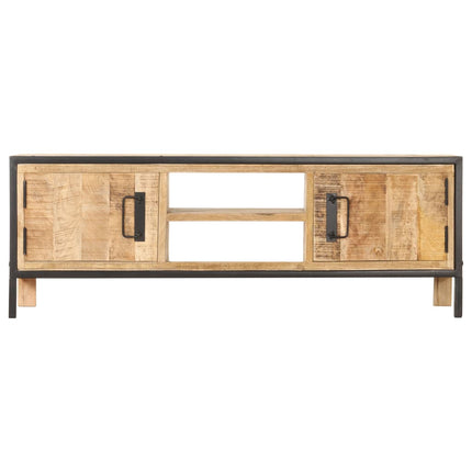 Meuble Tv 120X30X40 Cm Bois De Manguier Brut