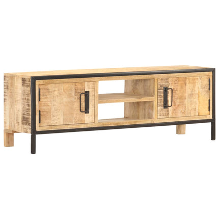 Meuble Tv 120X30X40 Cm Bois De Manguier Brut