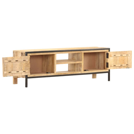 Meuble Tv 120X30X40 Cm Bois De Manguier Brut