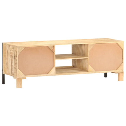 Meuble Tv 120X30X40 Cm Bois De Manguier Brut
