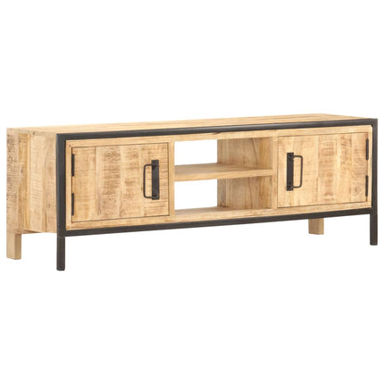 Meuble Tv 120X30X40 Cm Bois De Manguier Brut