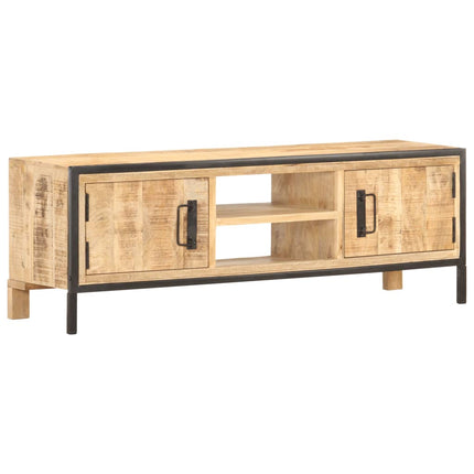 Meuble Tv 120X30X40 Cm Bois De Manguier Brut