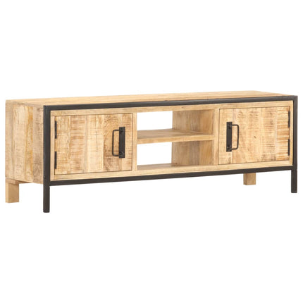 Meuble Tv 120X30X40 Cm Bois De Manguier Brut