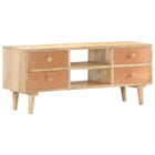 Meuble Tv 110X30X45 Cm Bois De Manguier Solide