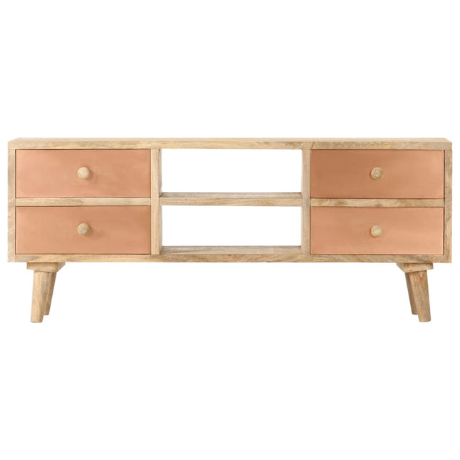 Meuble Tv 110X30X45 Cm Bois De Manguier Solide