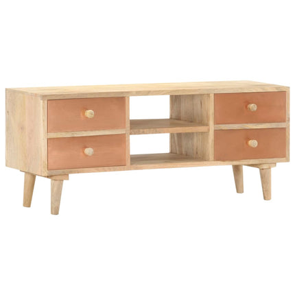 Meuble Tv 110X30X45 Cm Bois De Manguier Solide