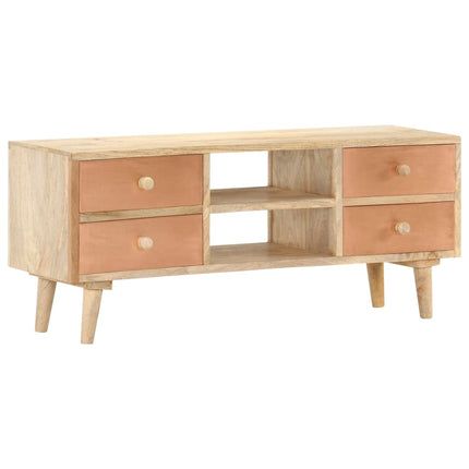 Meuble Tv 110X30X45 Cm Bois De Manguier Solide