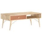 Table Basse 118X57X45 Cm Bois De Manguier Massif