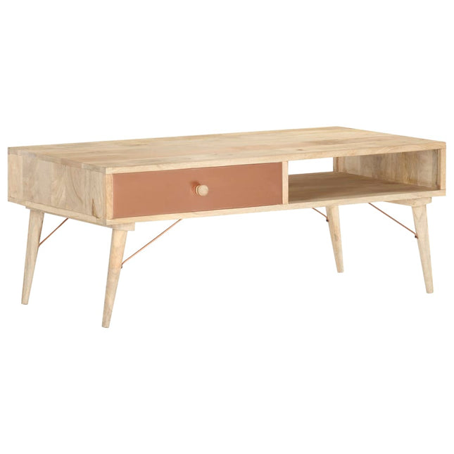 Table Basse 118X57X45 Cm Bois De Manguier Massif