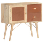Buffet 80X35X75 Cm Bois De Manguier Massif