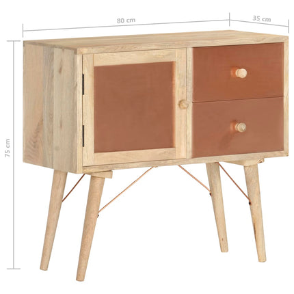Buffet 80X35X75 Cm Bois De Manguier Massif