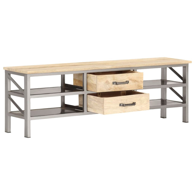 Meuble Tv 120X30X40 Cm Bois Massif De Manguier