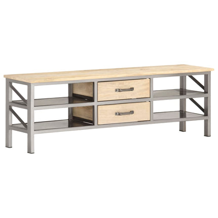 Meuble Tv 120X30X40 Cm Bois Massif De Manguier