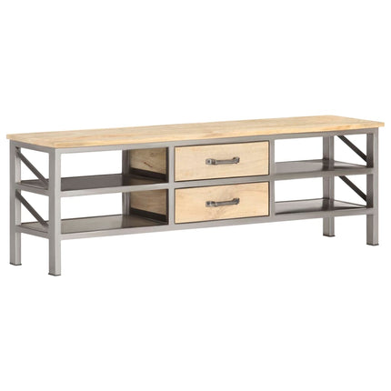 Meuble Tv 120X30X40 Cm Bois Massif De Manguier