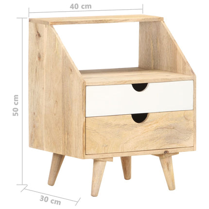 Table De Chevet 40X30X50 Cm Bois De Manguier Massif