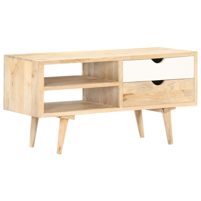 Meuble Tv 90X35X45 Cm Bois Massif De Manguier