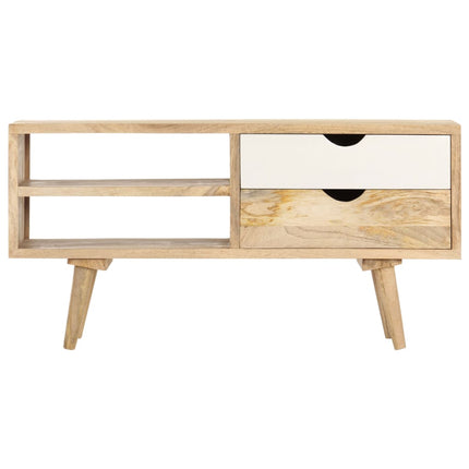 Meuble Tv 90X35X45 Cm Bois Massif De Manguier