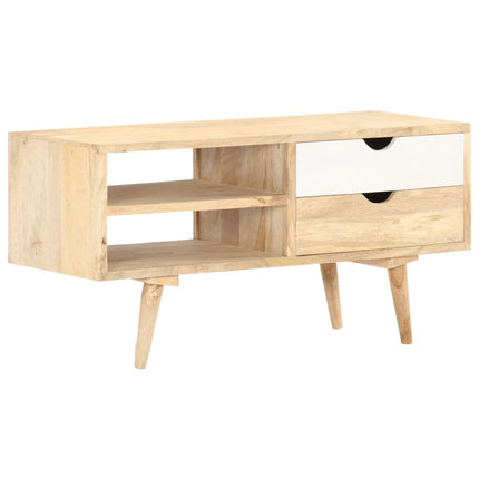 Meuble Tv 90X35X45 Cm Bois Massif De Manguier