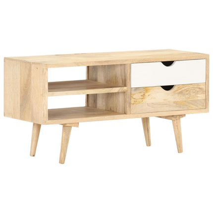 Meuble Tv 90X35X45 Cm Bois Massif De Manguier