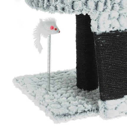 Pets Collection Arbre À Chat Sur Pied Avec Souris 30X30X40 Cm Gris