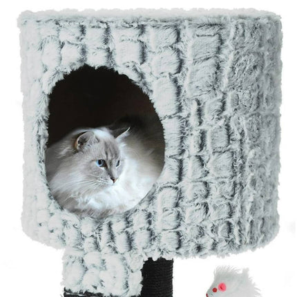Pets Collection Arbre À Chat Sur Pied Avec Souris 30X30X40 Cm Gris