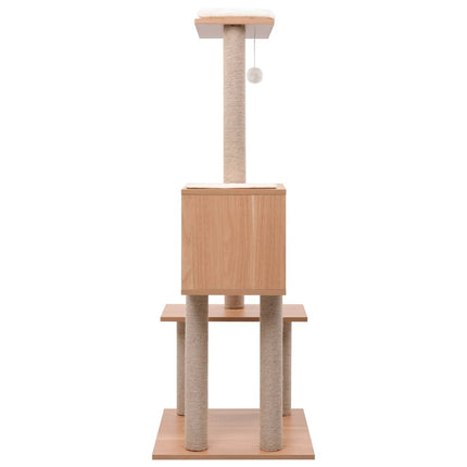 Arbre À Chat Avec Tapis À Gratter En Sisal 129 Cm