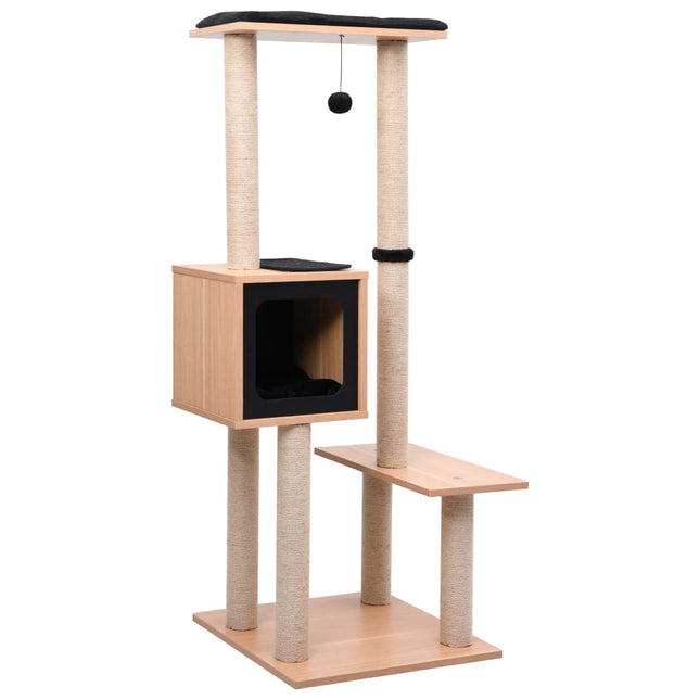 Arbre À Chat Avec Tapis À Gratter En Sisal 129 Cm