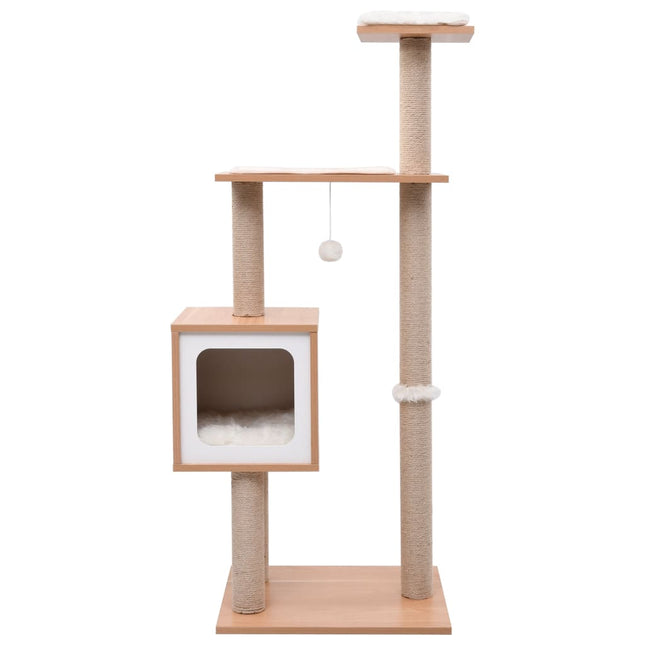 Arbre À Chat Avec Tapis À Gratter En Sisal 123 Cm