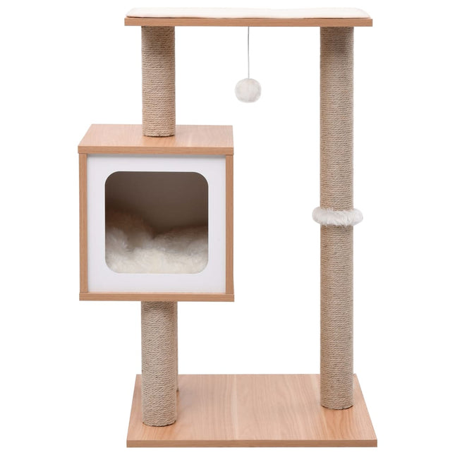 Arbre À Chat Avec Tapis À Gratter En Sisal 82 Cm