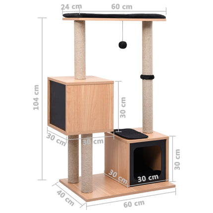 Arbre À Chat Avec Tapis À Gratter En Sisal 104 Cm