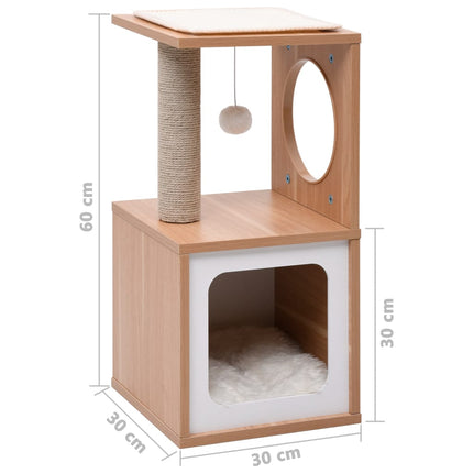 Arbre À Chat Avec Tapis À Gratter En Sisal 60 Cm