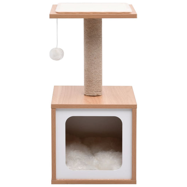 Arbre À Chat Avec Tapis À Gratter En Sisal 62 Cm
